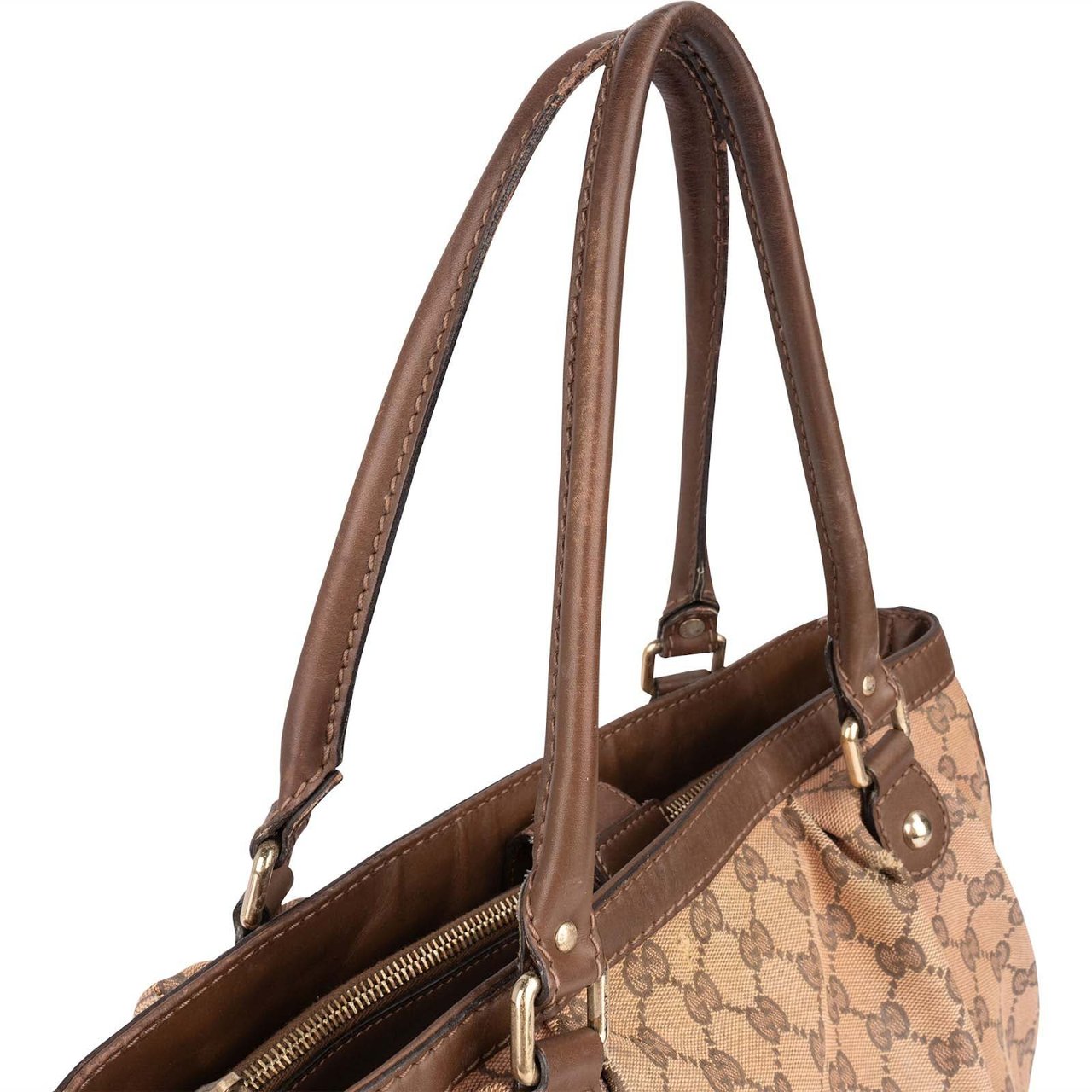 Gucci Gucci Monogram GG Sukey Tote Handbag Beige