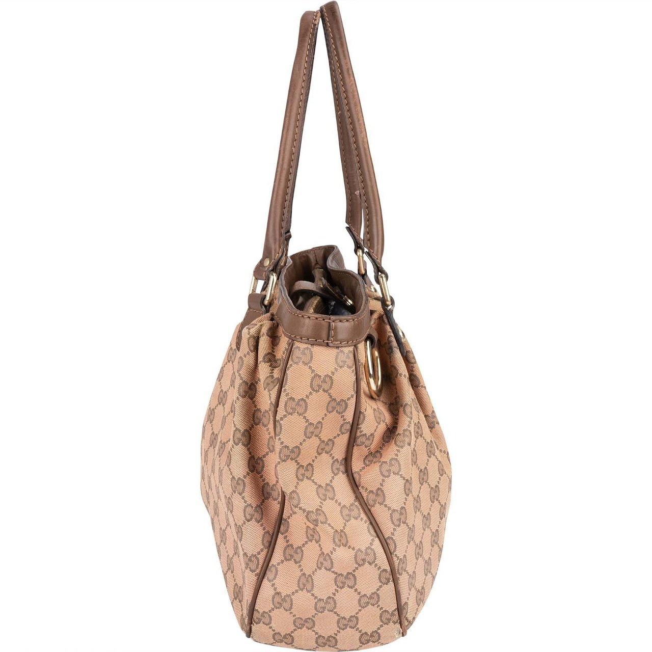 Gucci Gucci Monogram GG Sukey Tote Handbag Beige