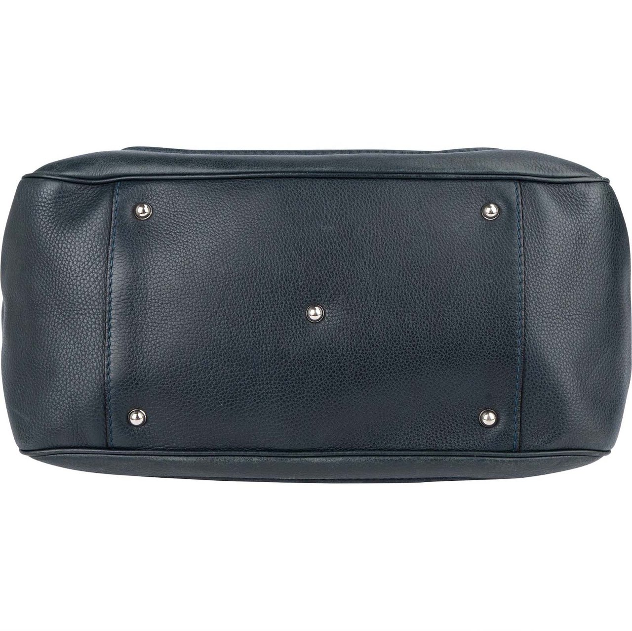 Gucci Gucci Guccissima Leather Bamboo Top Handle Tote Handbag Navy