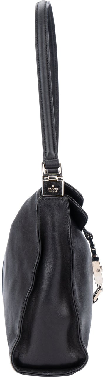 Gucci Gucci Black Leather Jackie Handbag Zwart
