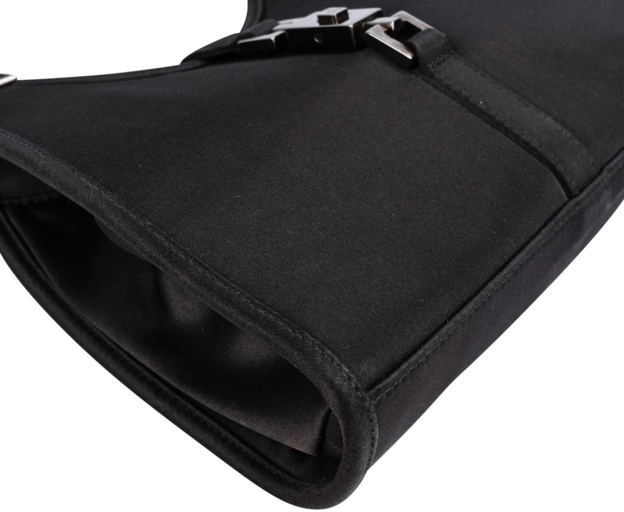 Gucci Gucci Mini Satin Jackie Handbag Zwart