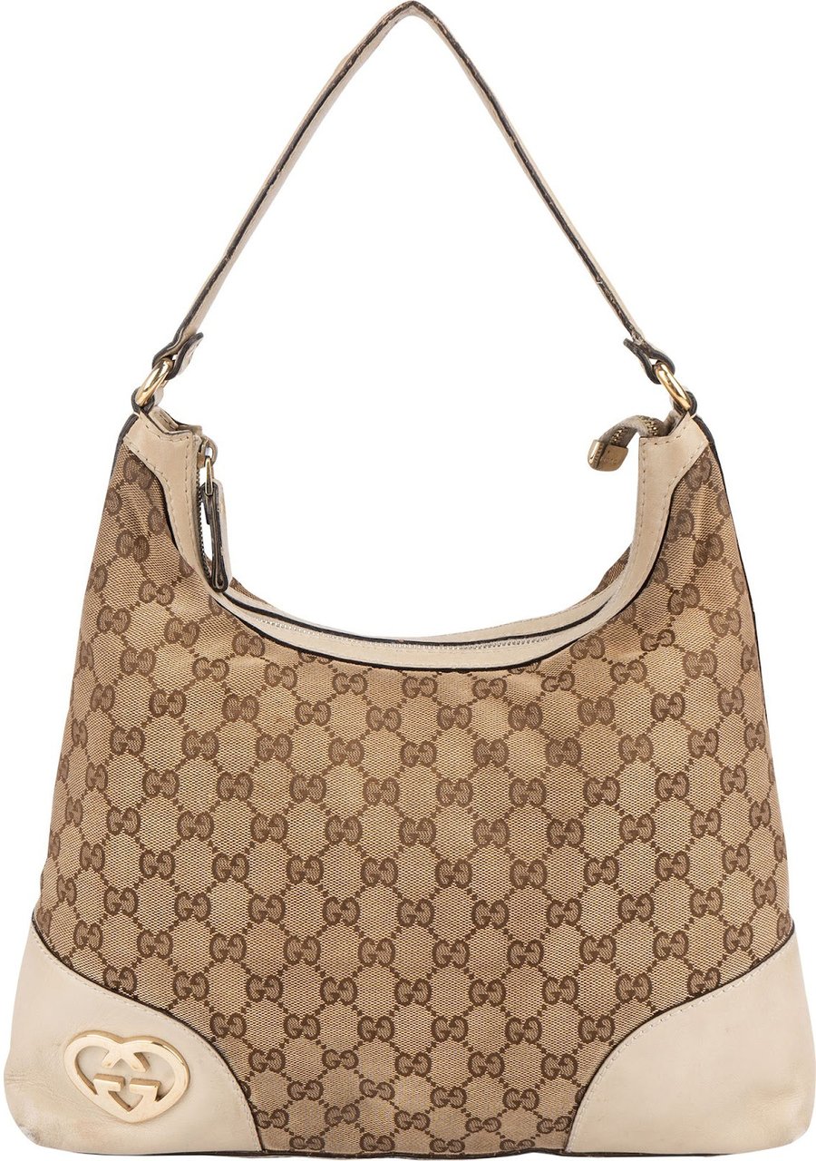 Gucci Gucci Monogram GG Canvas Lovely Hobo Shoulder Bag Beige