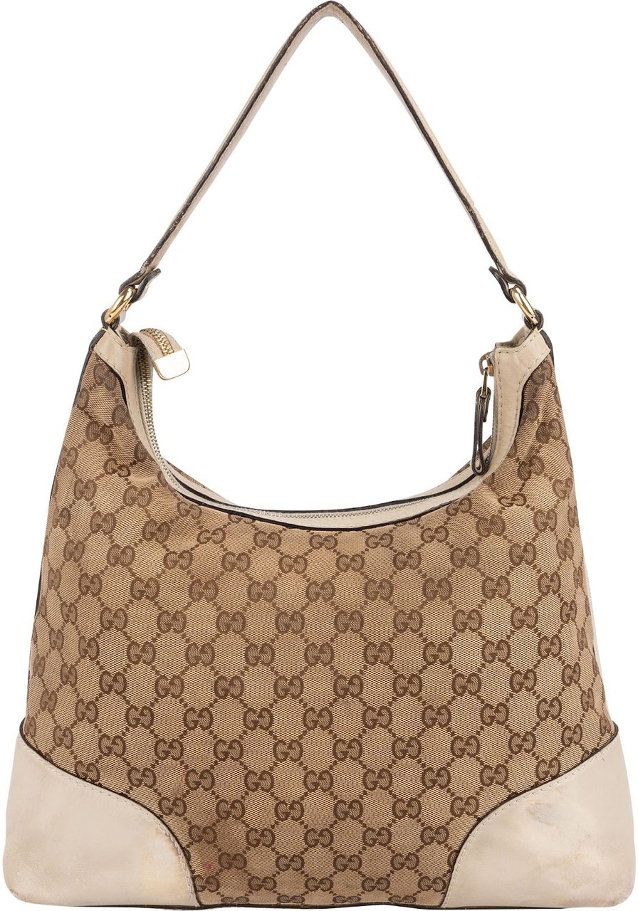 Gucci Gucci Monogram GG Canvas Lovely Hobo Shoulder Bag Beige