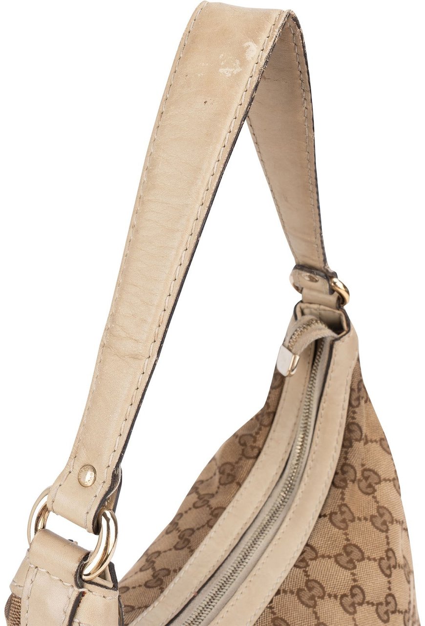 Gucci Gucci Monogram GG Canvas Lovely Hobo Shoulder Bag Beige
