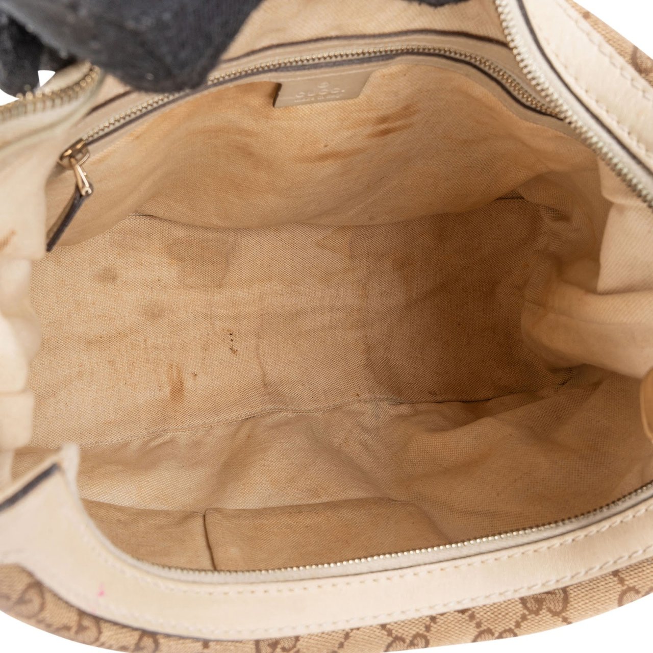 Gucci Gucci Monogram GG Canvas Lovely Hobo Shoulder Bag Beige