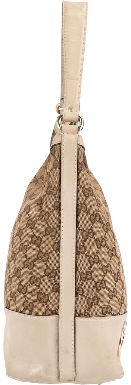 Gucci Gucci Monogram GG Canvas Lovely Hobo Shoulder Bag Beige