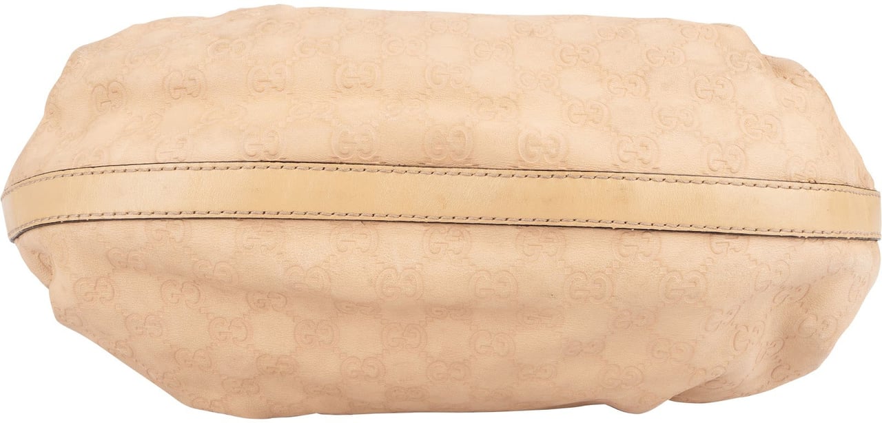 Gucci Guccissima Leather Monogram Handbag Beige