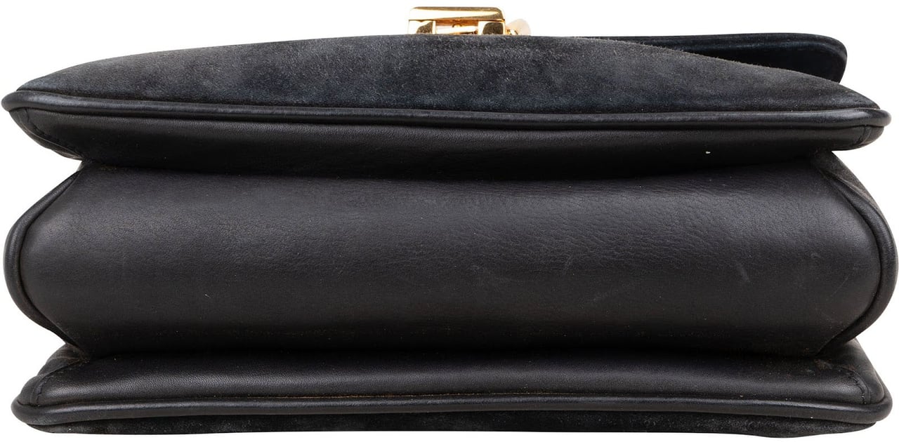Gucci Suede Sylvie Small Crossbody Bag Zwart