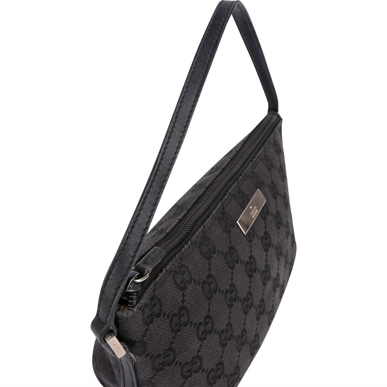 Gucci Gucci Monogram GG Boat Pochette Handbag Zwart