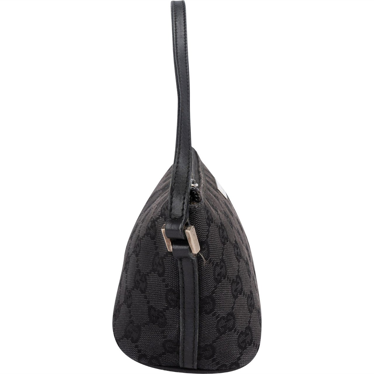 Gucci Gucci Monogram GG Boat Pochette Handbag Zwart