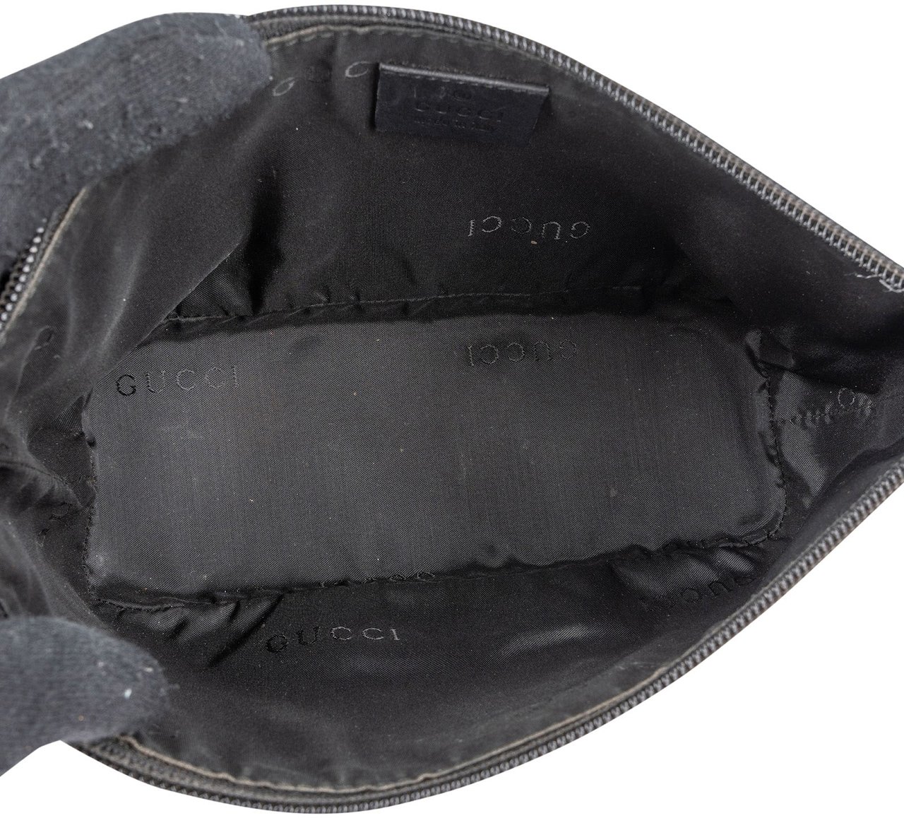 Gucci Gucci Monogram GG Boat Pochette Handbag Zwart