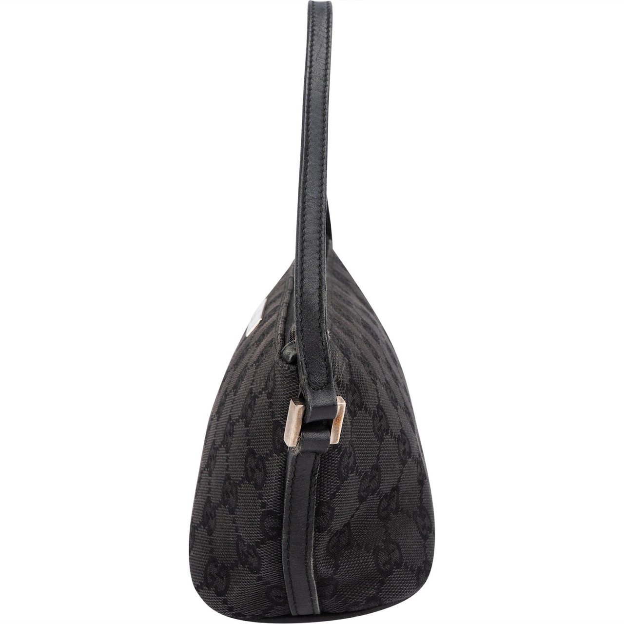 Gucci Gucci Monogram GG Boat Pochette Handbag Zwart