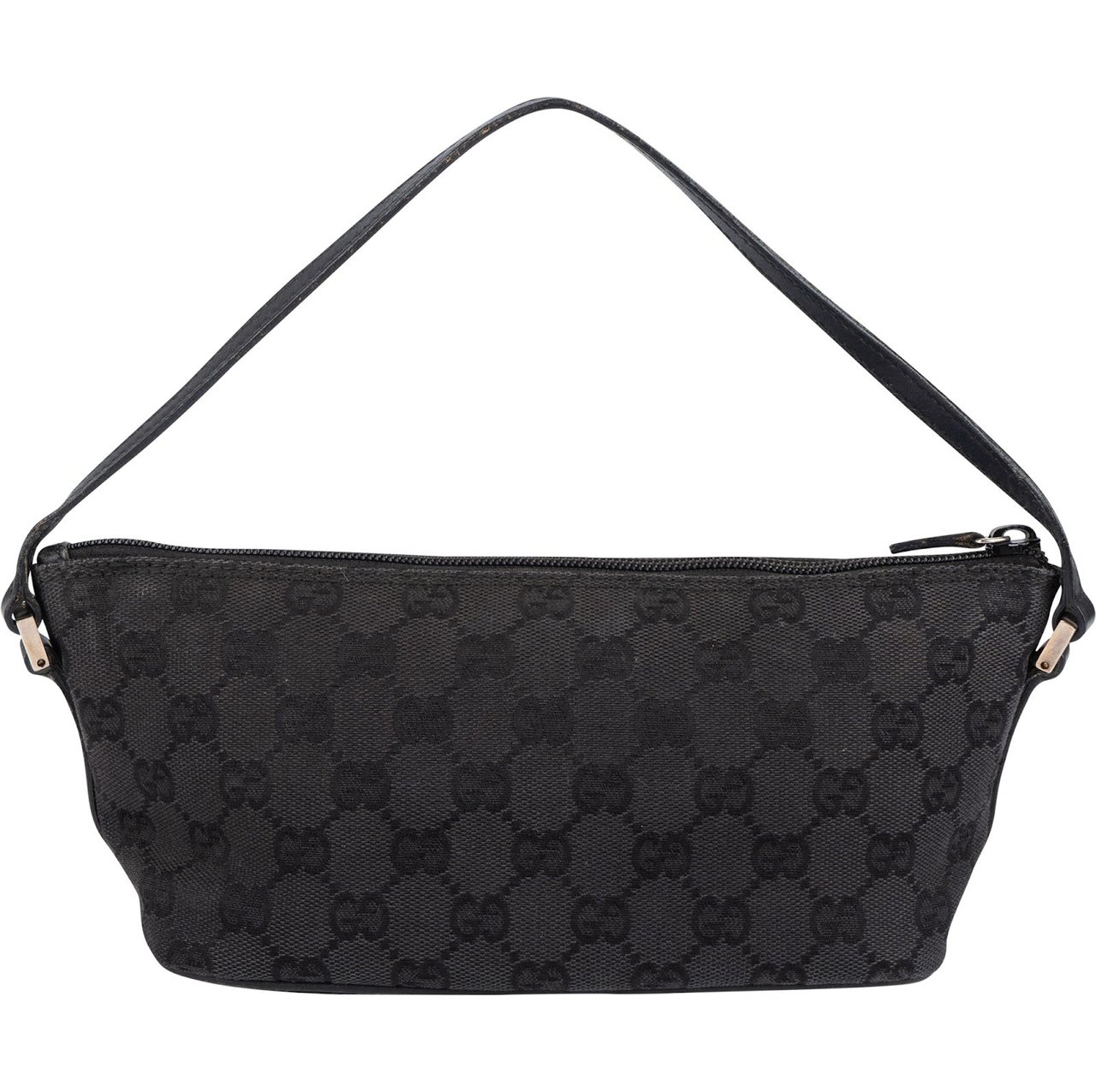 Gucci Gucci Monogram GG Boat Pochette Handbag Zwart