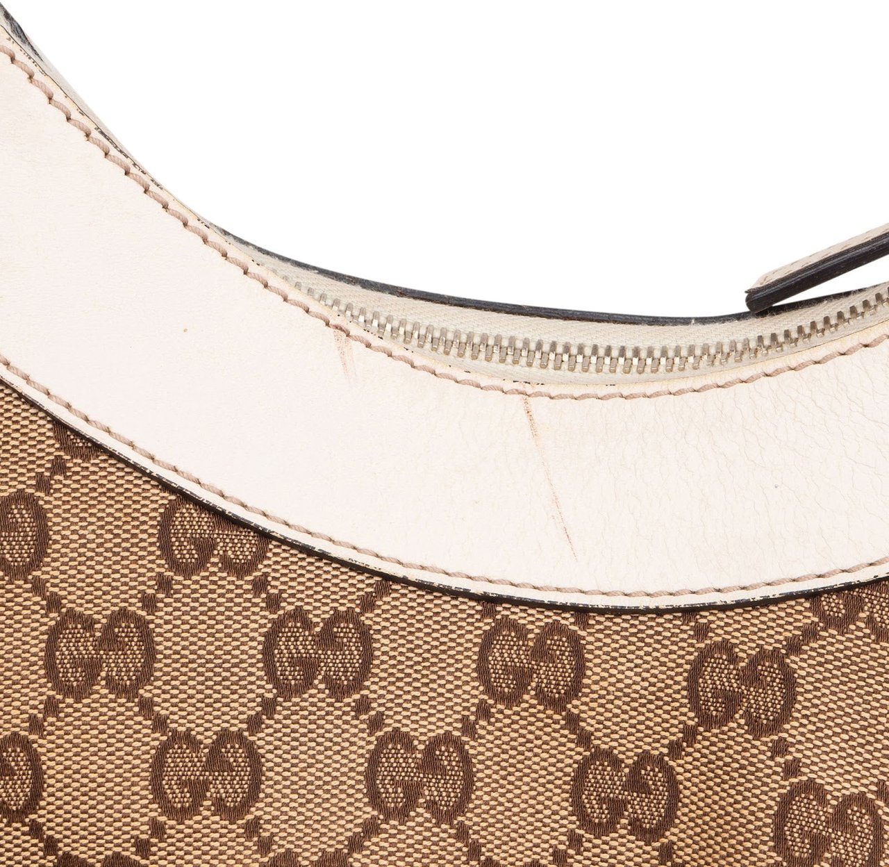 Gucci Gucci Monogram GG Canvas Abbey D-Ring Handbag Beige
