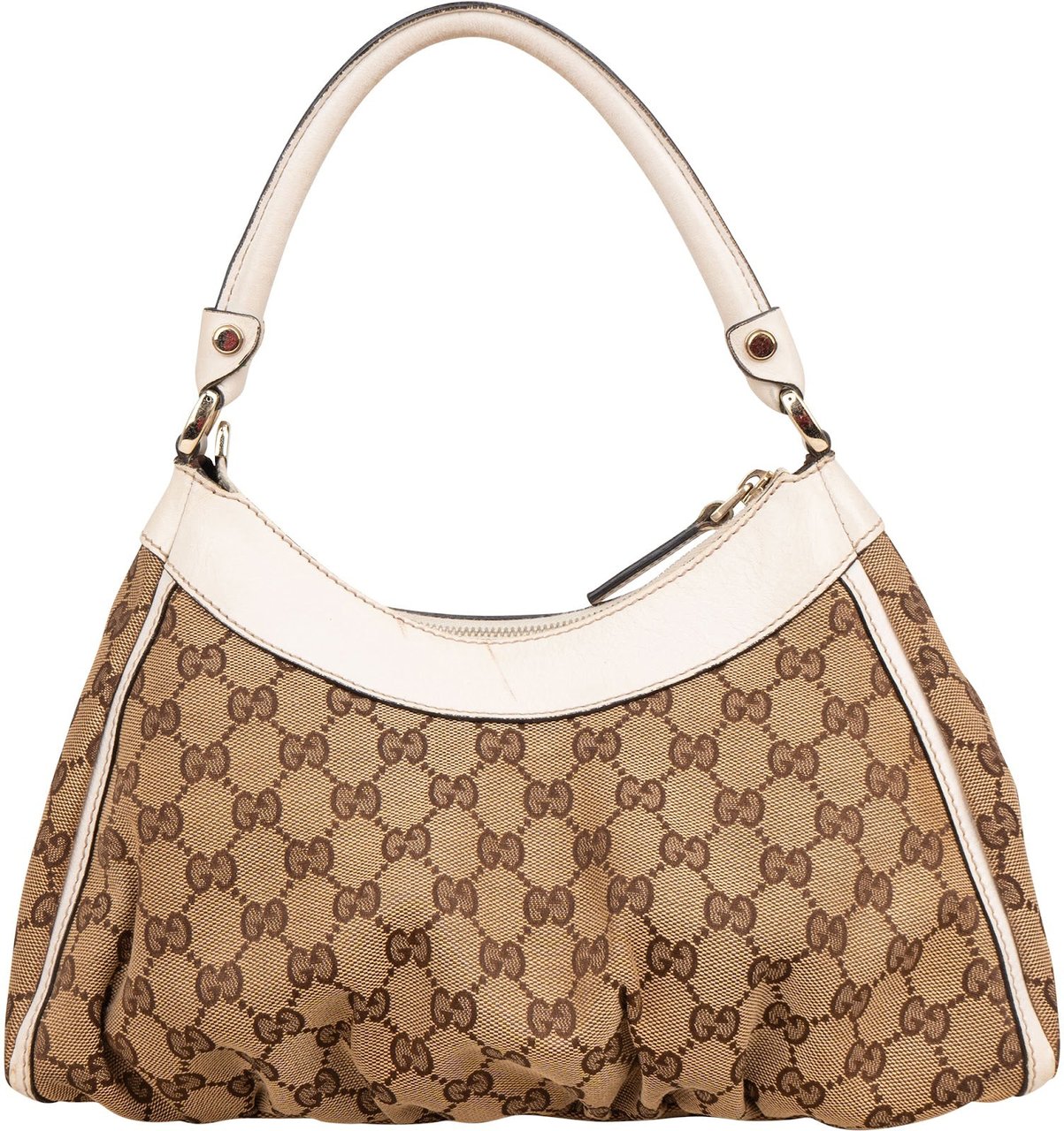 Gucci Gucci Monogram GG Canvas Abbey D-Ring Handbag Beige