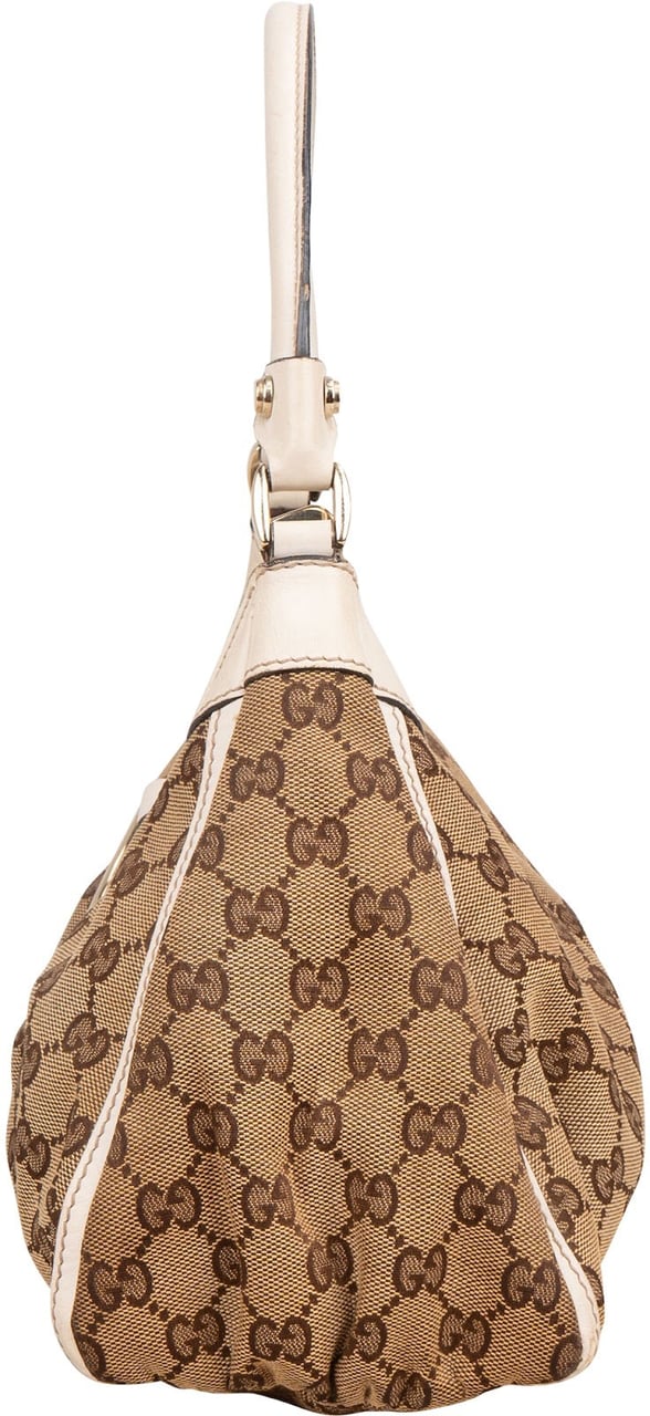 Gucci Gucci Monogram GG Canvas Abbey D-Ring Handbag Beige