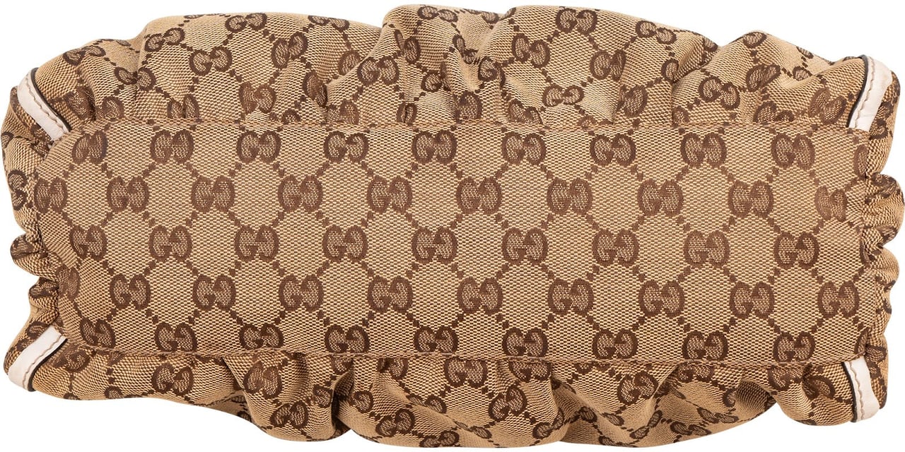 Gucci Gucci Monogram GG Canvas Abbey D-Ring Handbag Beige