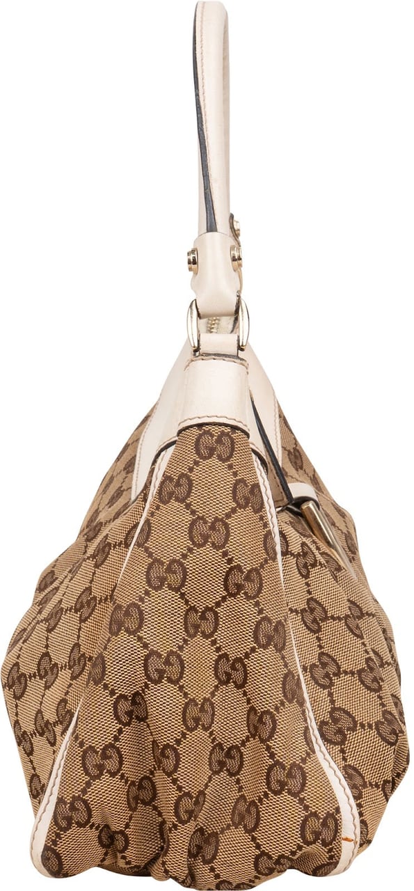 Gucci Gucci Monogram GG Canvas Abbey D-Ring Handbag Beige
