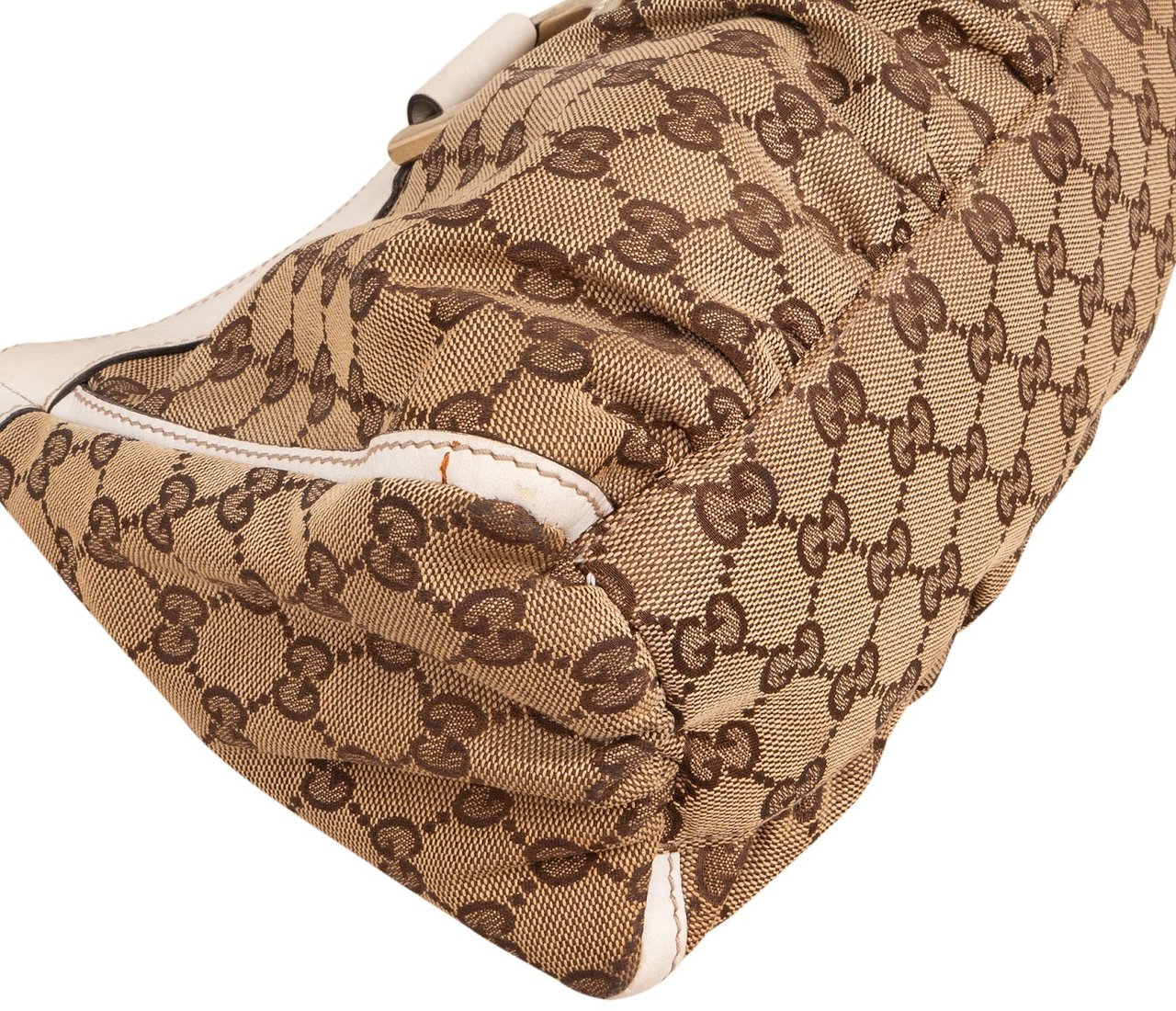 Gucci Gucci Monogram GG Canvas Abbey D-Ring Handbag Beige