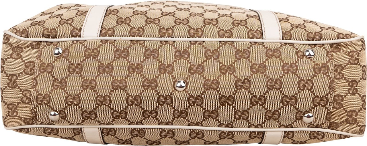 Gucci Gucci Monogram GG Twin Interlocking G  Shoulder Bag Beige