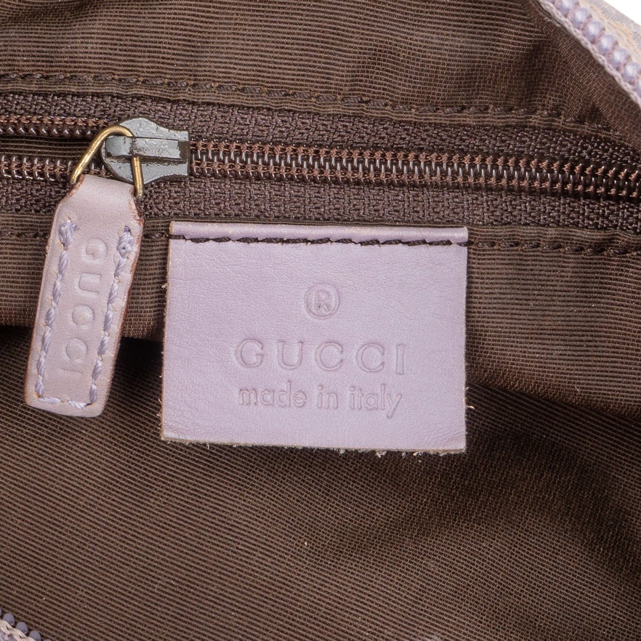 Gucci Gucci Monogram GG Canvas Baguette Shoulder Bag Paars