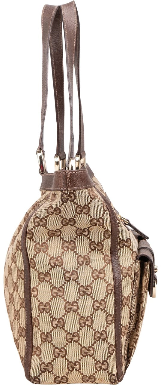Gucci Gucci Monogram GG Canvas Abbey D-Ring Shoulder Bag Beige