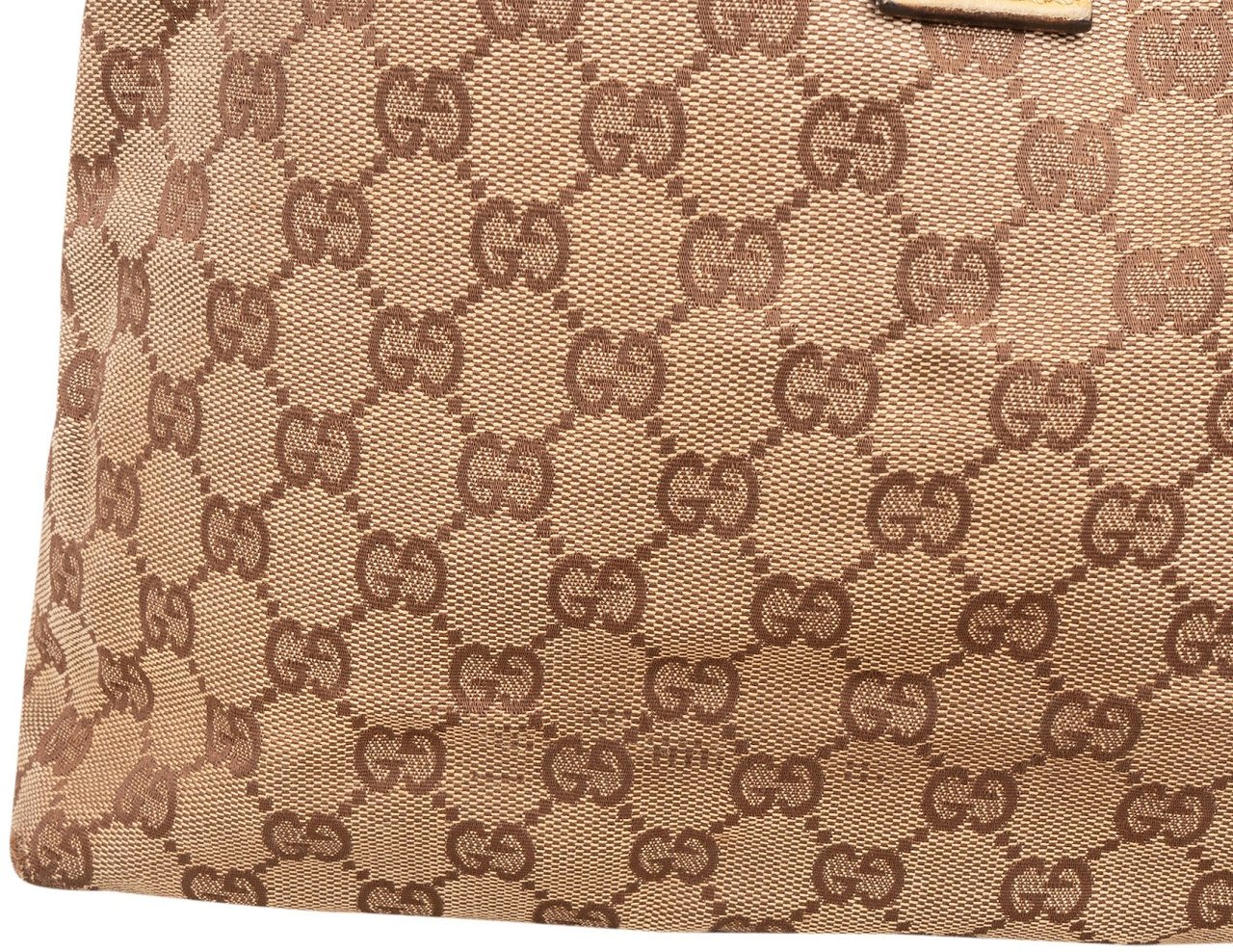 Gucci Gucci Monogram GG Canvas Jackie Clip Shoulder Bag Beige