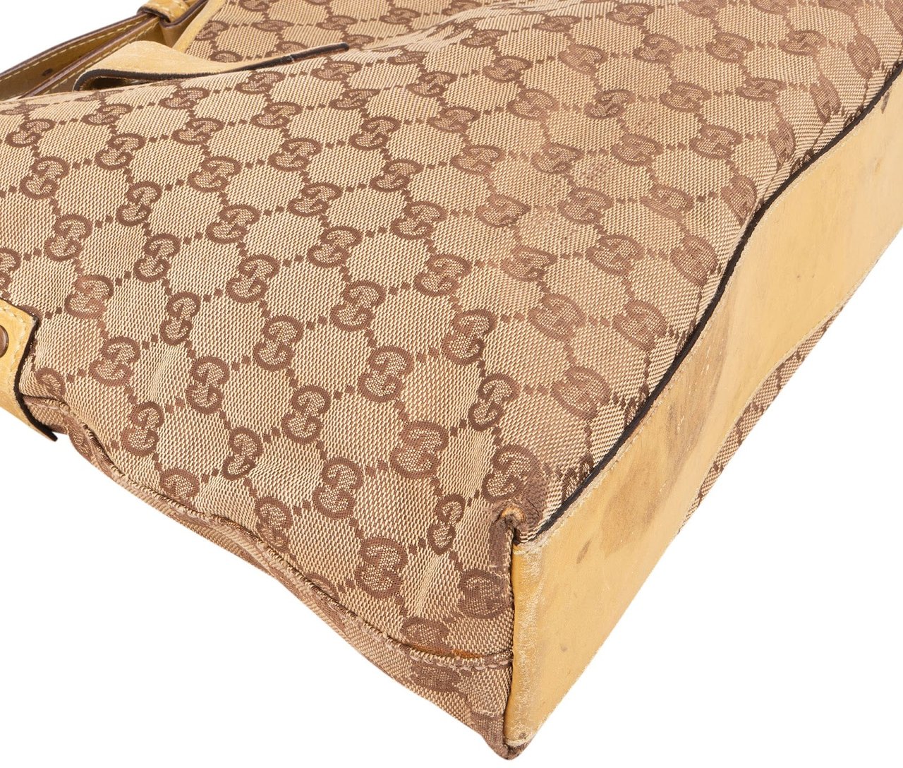 Gucci Gucci Monogram GG Canvas Jackie Clip Shoulder Bag Beige