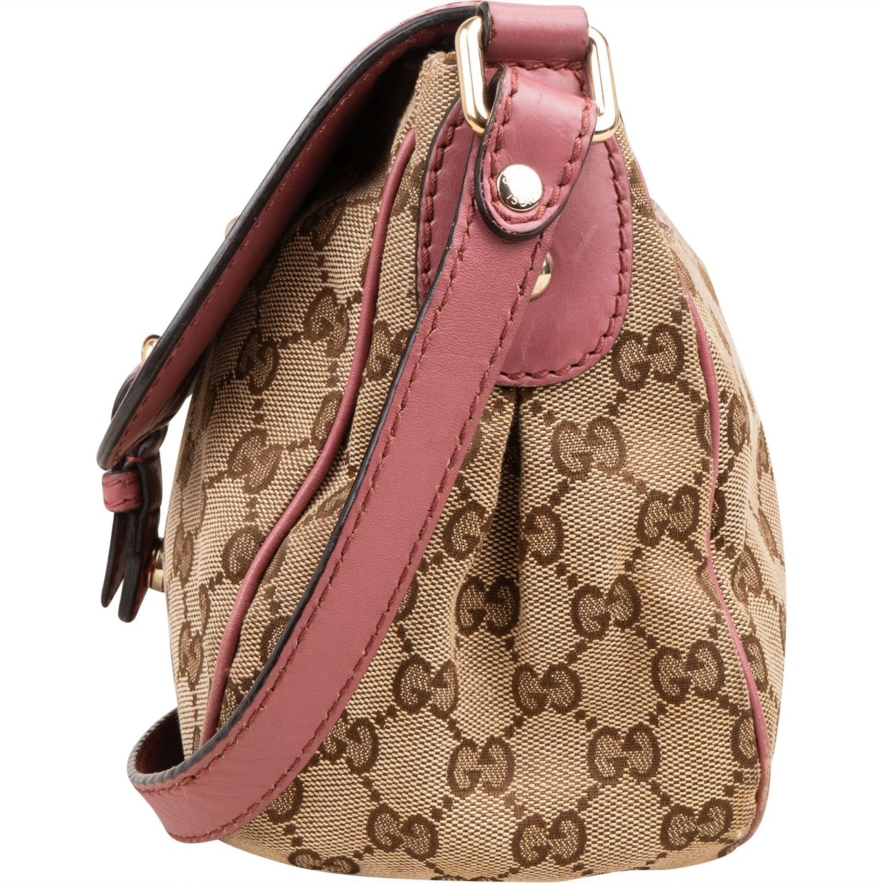 Gucci Gucci Monogram GG Sukey Messenger Crossbody Bag Beige