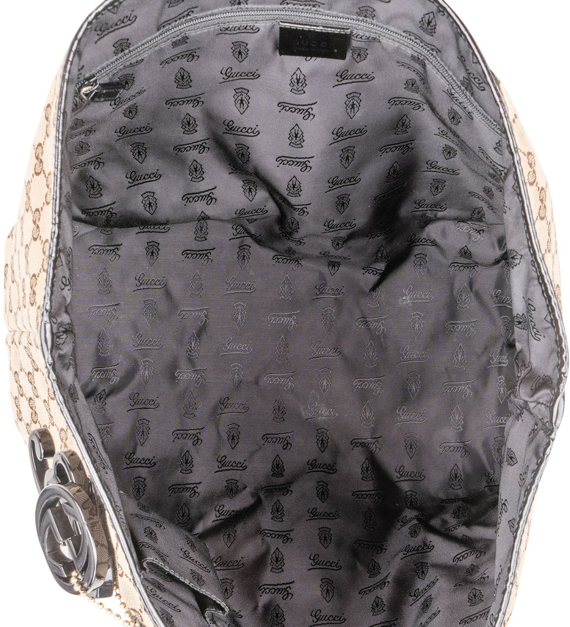 Gucci Gucci Monogram GG Charmy Handbag Beige