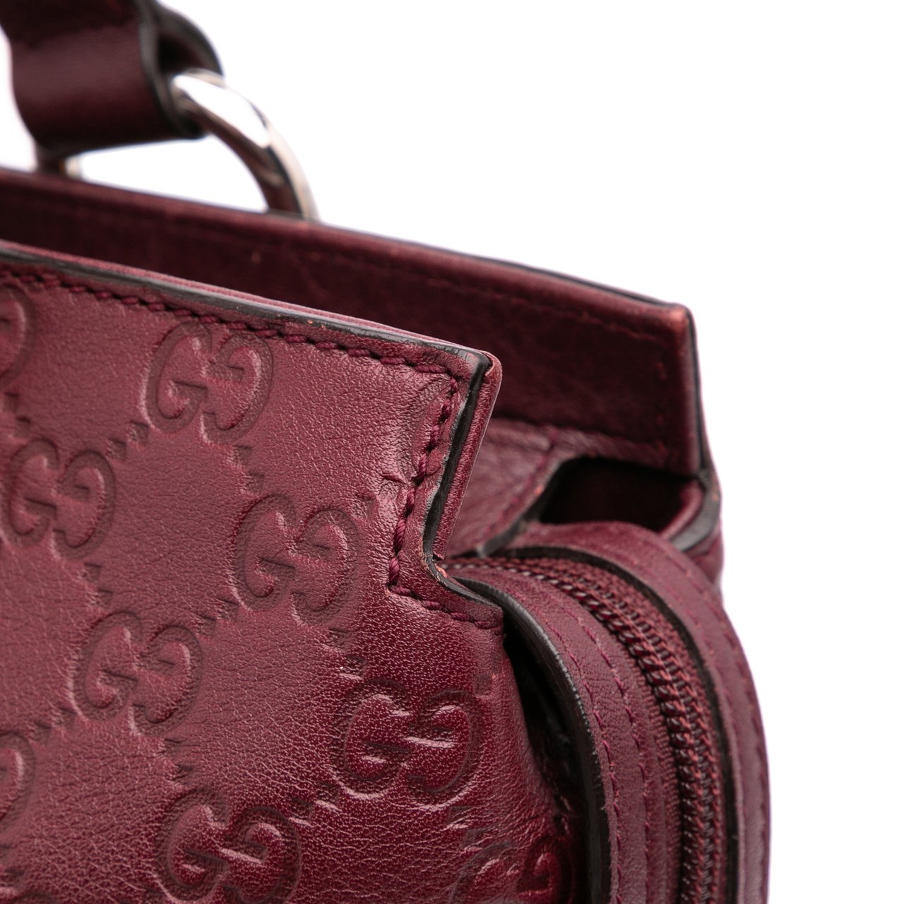 Gucci Guccissima Tender Bamboo Bar Tote Rood