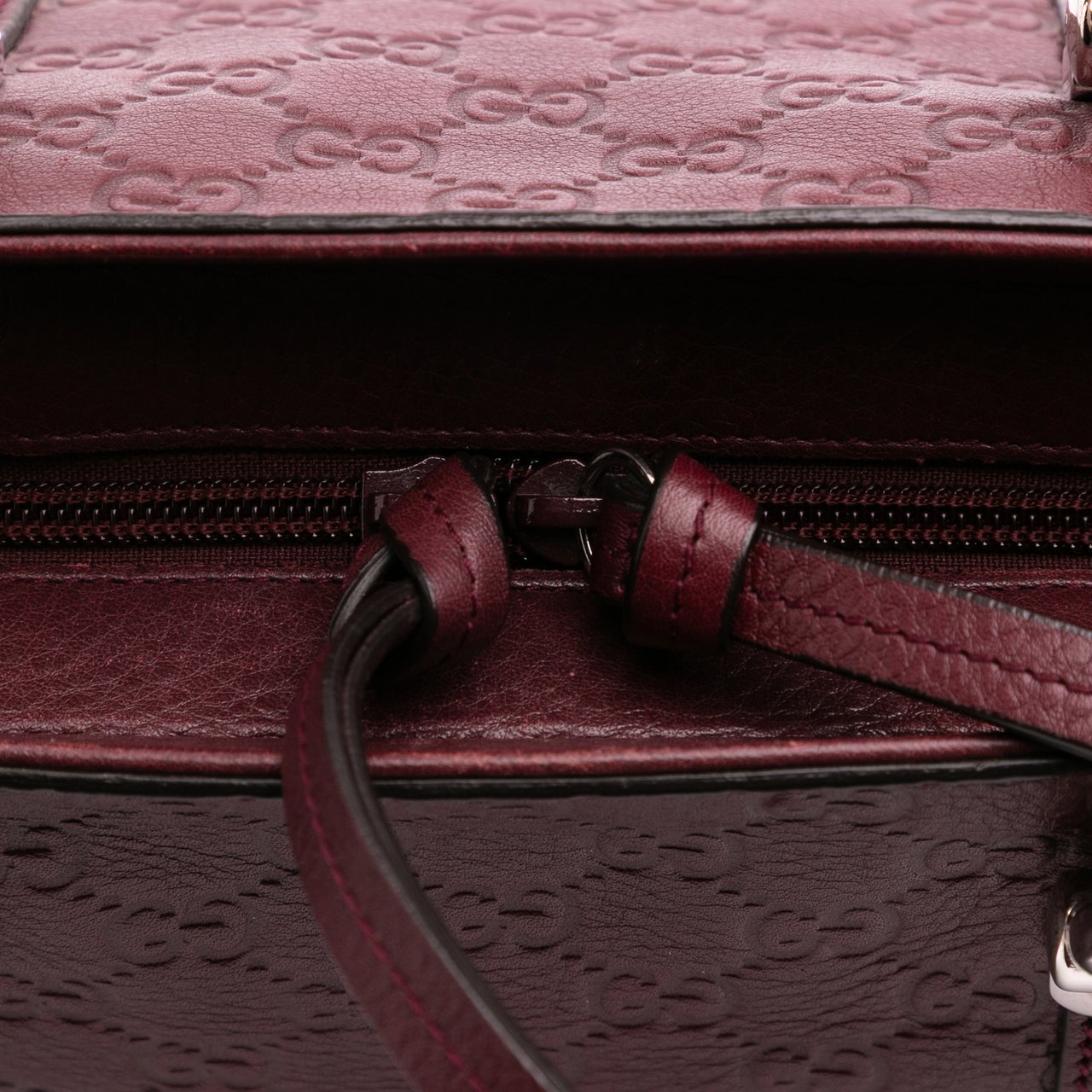 Gucci Guccissima Tender Bamboo Bar Tote Rood