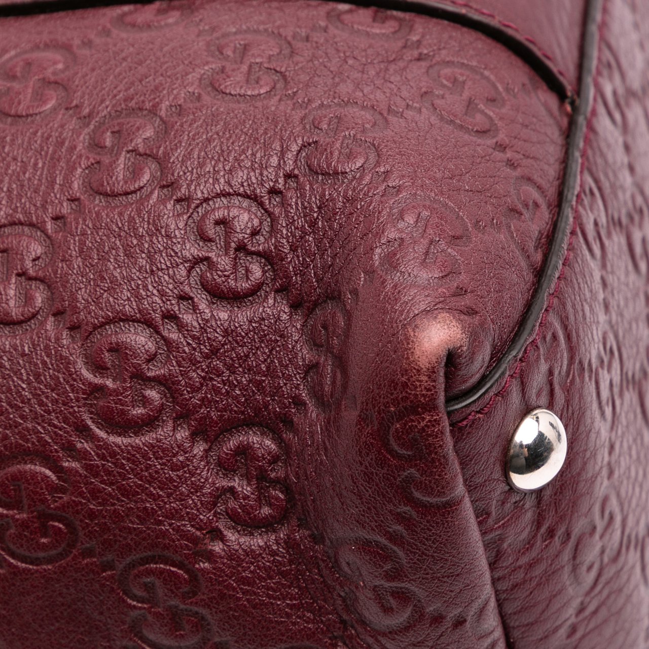 Gucci Guccissima Tender Bamboo Bar Tote Rood