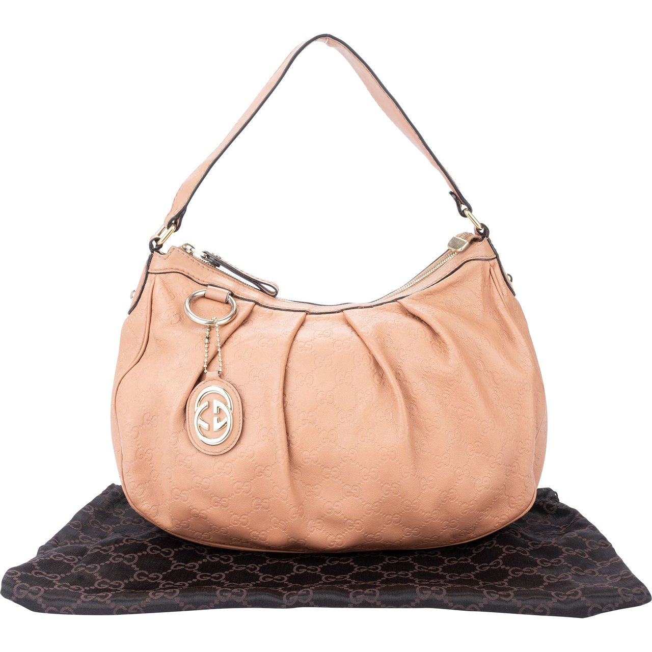 Gucci Gucci Rose GG Monogram Leather Sukey Handbag Divers