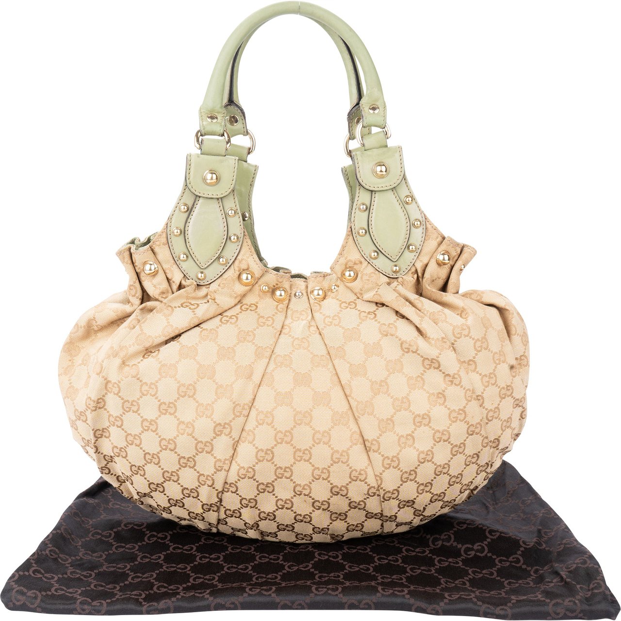 Gucci Gucci GG Monogram Studded Pelham Handbag Divers