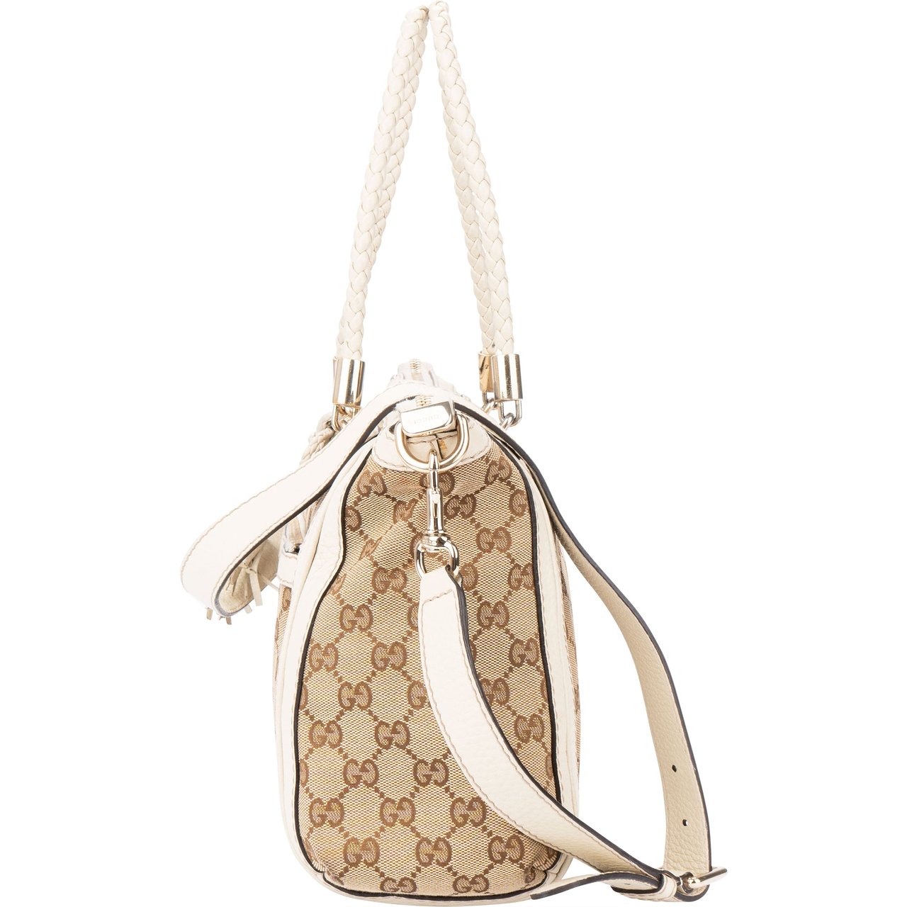 Gucci Gucci GG Mongram Bamboo Braid Bamboo Handbag Divers