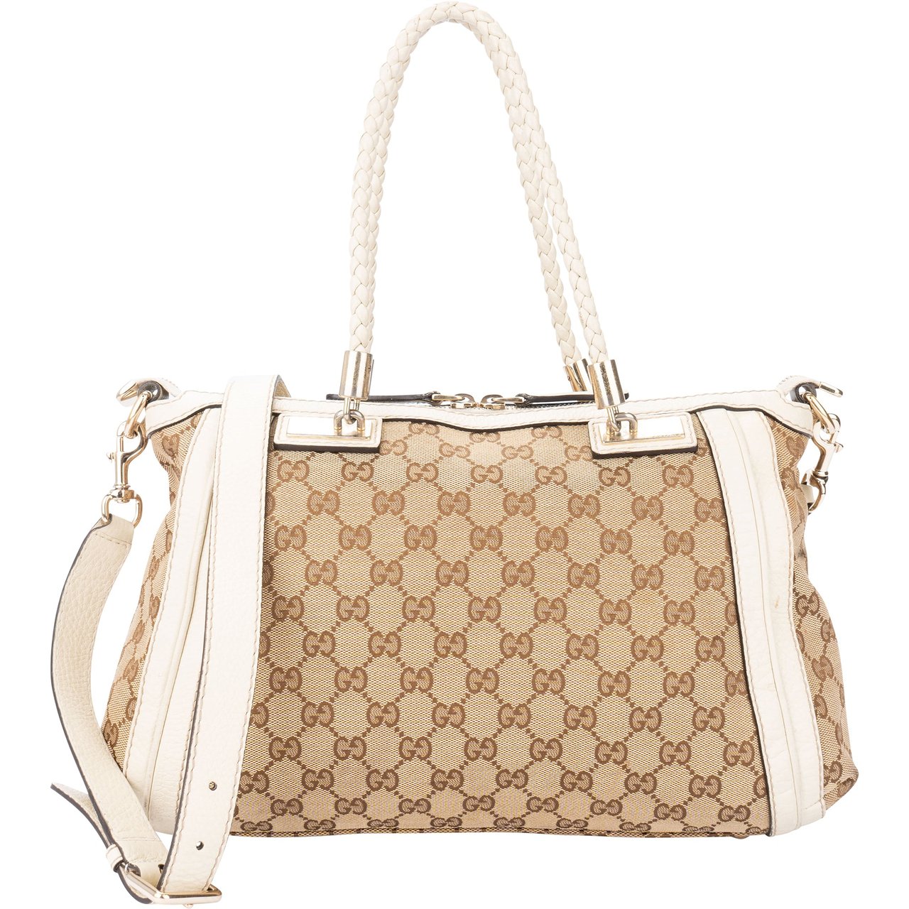 Gucci Gucci GG Mongram Bamboo Braid Bamboo Handbag Divers