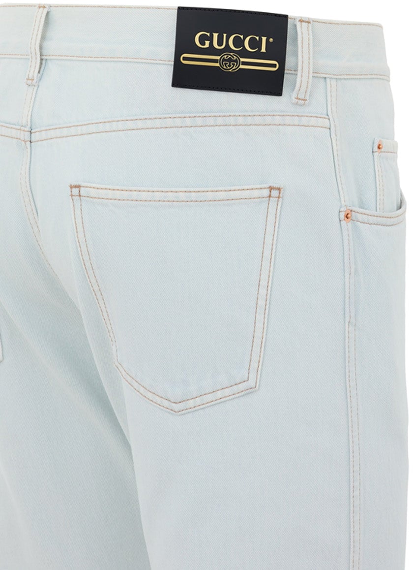 Gucci Trousers Light Blue Divers