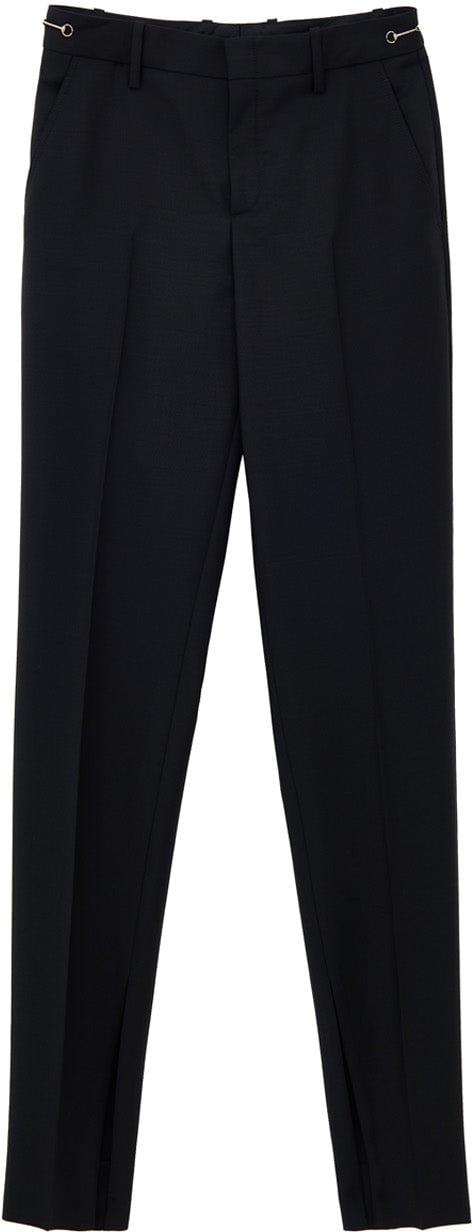 Gucci Black Tailored Trousers with Gucci Metallic Detail Zwart