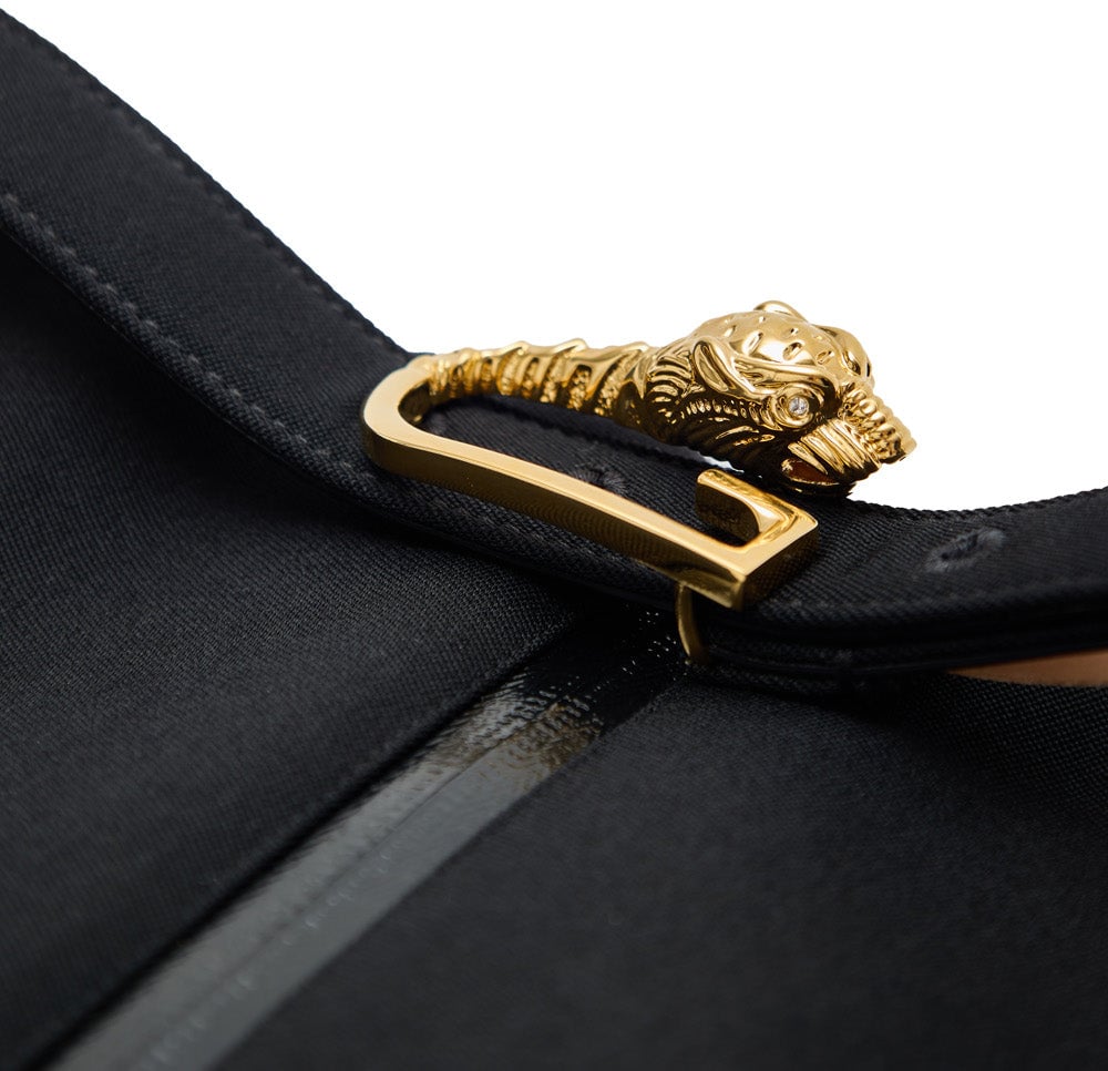 Gucci Black Skirt with Zip and Gucci Belt Zwart
