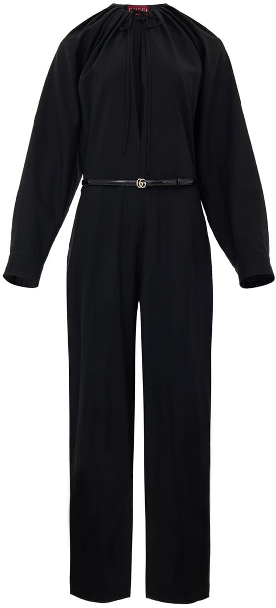 Gucci Black Tracksuit Dress with Gucci Belt Zwart