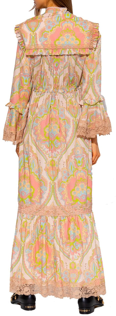 Gucci Fiorito Floral Dress Roze