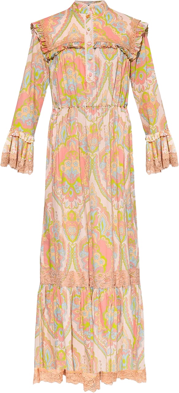 Gucci Fiorito Floral Dress Roze