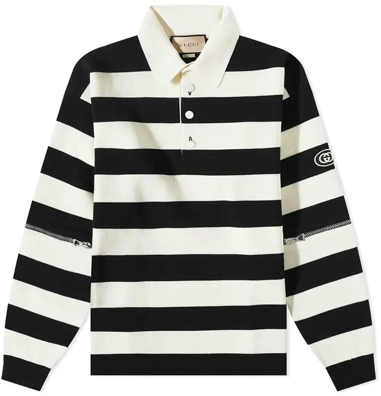 Gucci Striped Cotton Polo Divers