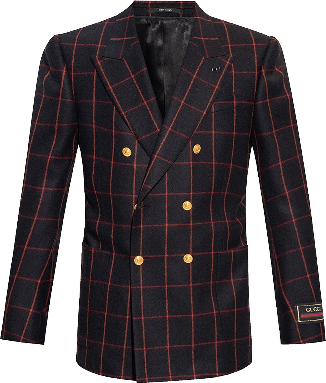 Gucci Wool Checked Blazer Divers