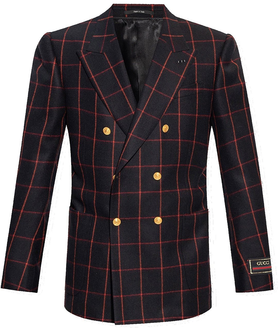 Gucci Wool Checked Blazer Divers