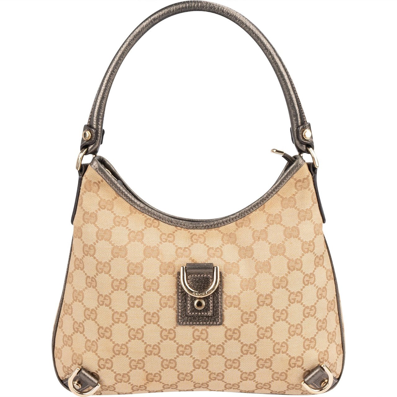 Gucci Gucci Monogram GG Abbey D-Ring Shoulder Bag Beige
