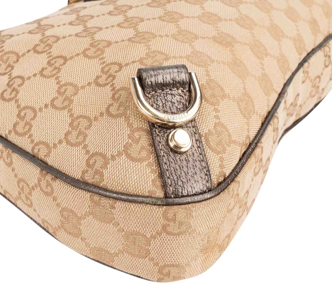 Gucci Gucci Monogram GG Abbey D-Ring Shoulder Bag Beige