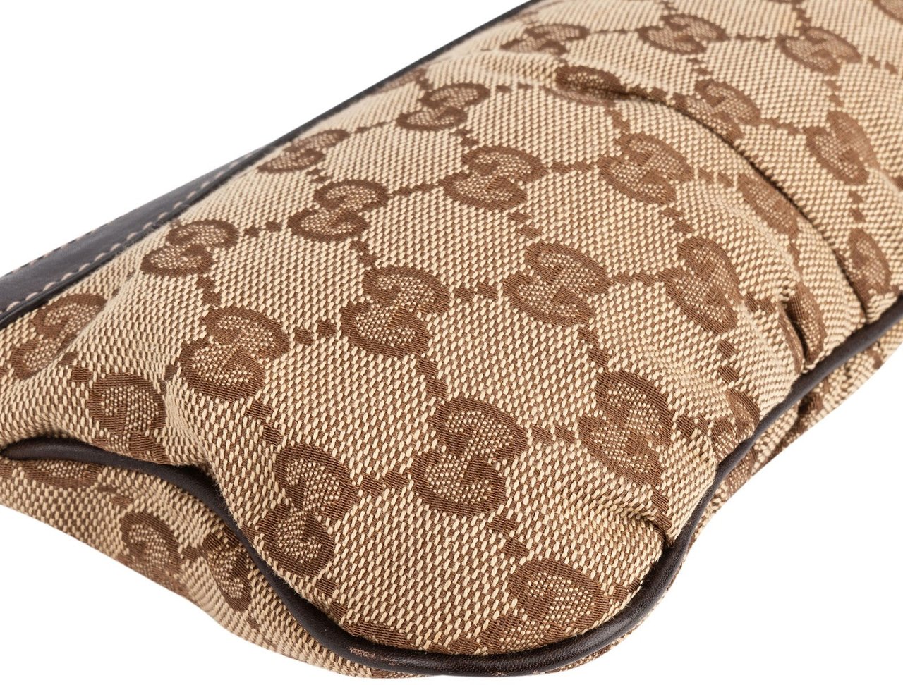 Gucci Gucci Monogram GG Charm Pochette Shoulder Bag Beige