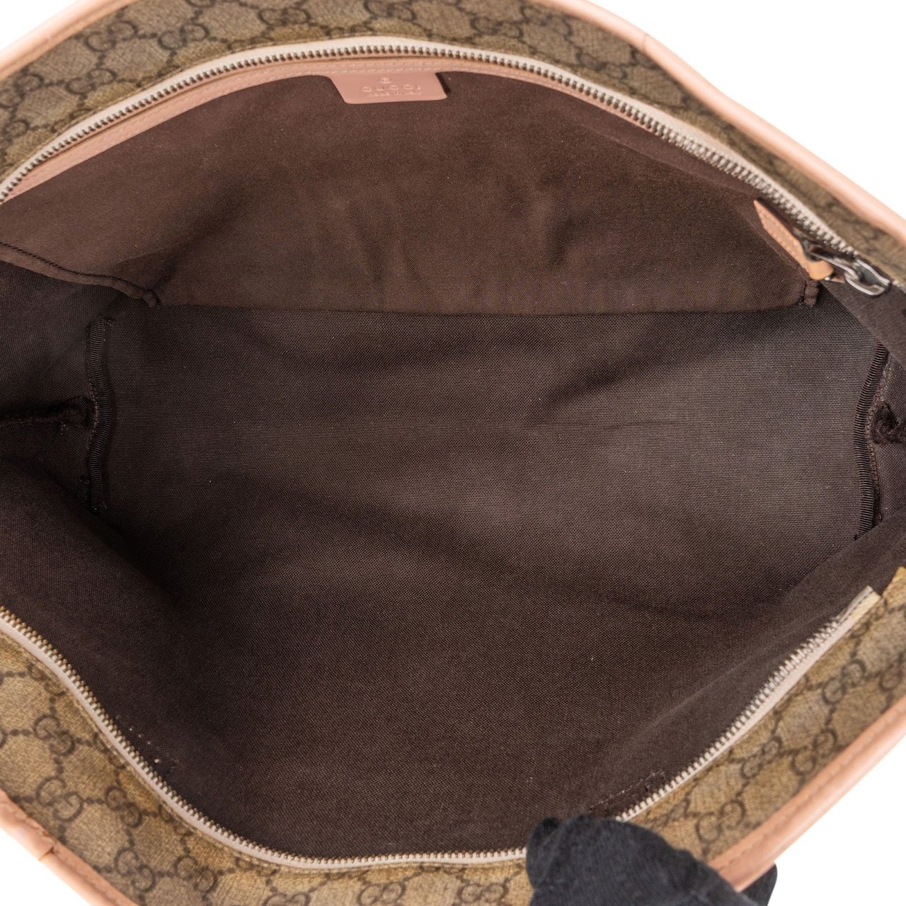 Gucci Gucci Monogram GG Supreme Joy Tote Shoulder Bag Beige